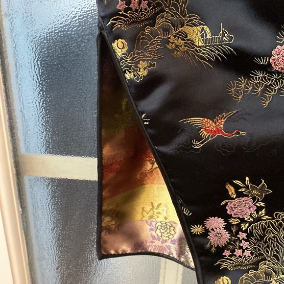 Vintage Asian style blouse  size L 100%silk - Picture 6 of 9